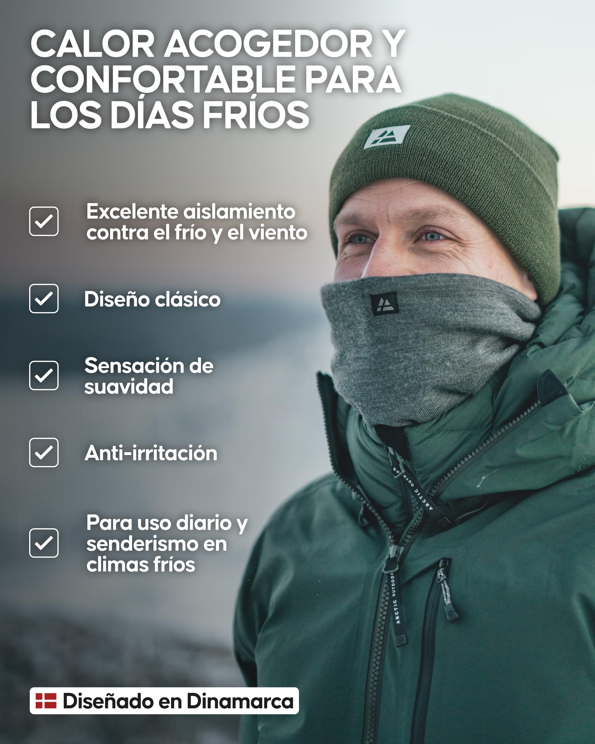DANISH ENDURANCE Gorro Invierno Hombre y Mujer con Forro Polar, Unisex, Materiales Reciclados - Gorras de Hombre Invierno, Gorro Invierno Mujer. Gorro Hombre