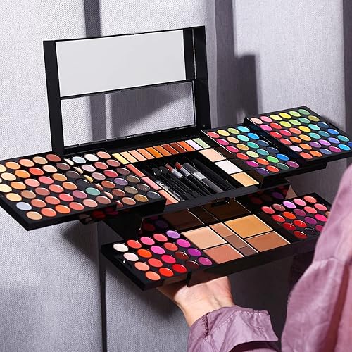 Miniatura 6 de Kit de maquillaje profesional todo en uno para mujer juego de regalo de paleta de maquillaje de 186 colores incluye sombra de ojos brillo de labios