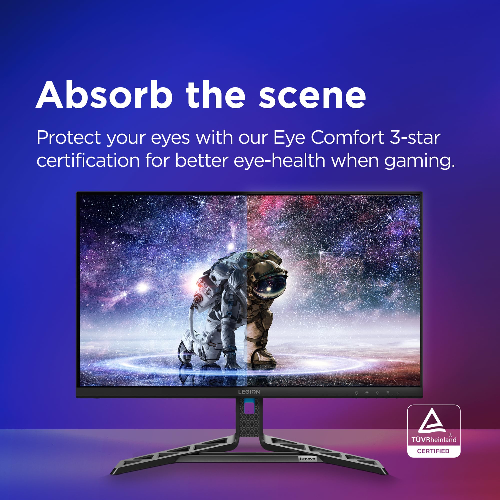 Lenovo Legion R27qe Gen 2 Gaming Monitor 27" QHD (2560x1440) IPS, 0.5ms MPRT, 200Hz, Ports 2x HDMI 2.1 + DisplayPort 1.2, DisplayPort Cable included - Raven Black — view 6