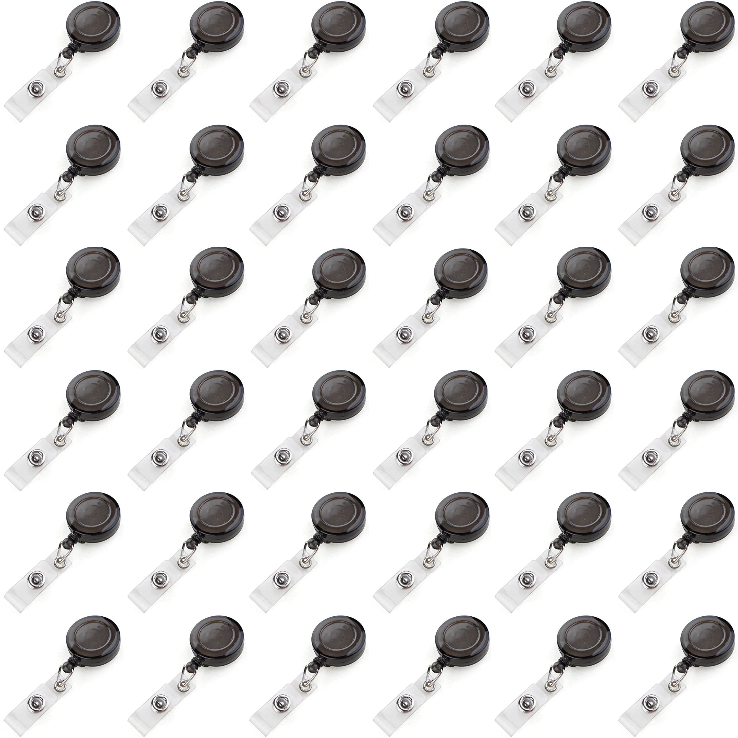 Muka Sourcingmap Lot de 100 porte-badges translucides Noir