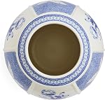 Spode Blue Italian Vase, 10-Inch Porcelain Decorative Accent with British Flowers - Classic Blue for Elegant Home Decor & Floral Arrangements, Centerpiece Table Vessel for Pampas Grass, Lily, Flower