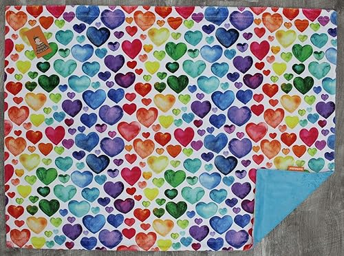 Miniatura 3 de Dear Baby Gear Manta de lujo con corazón para bebé, doble capa Minky, regalos de hitos y recién nacidos, manta de bebé para niñas, corazones de