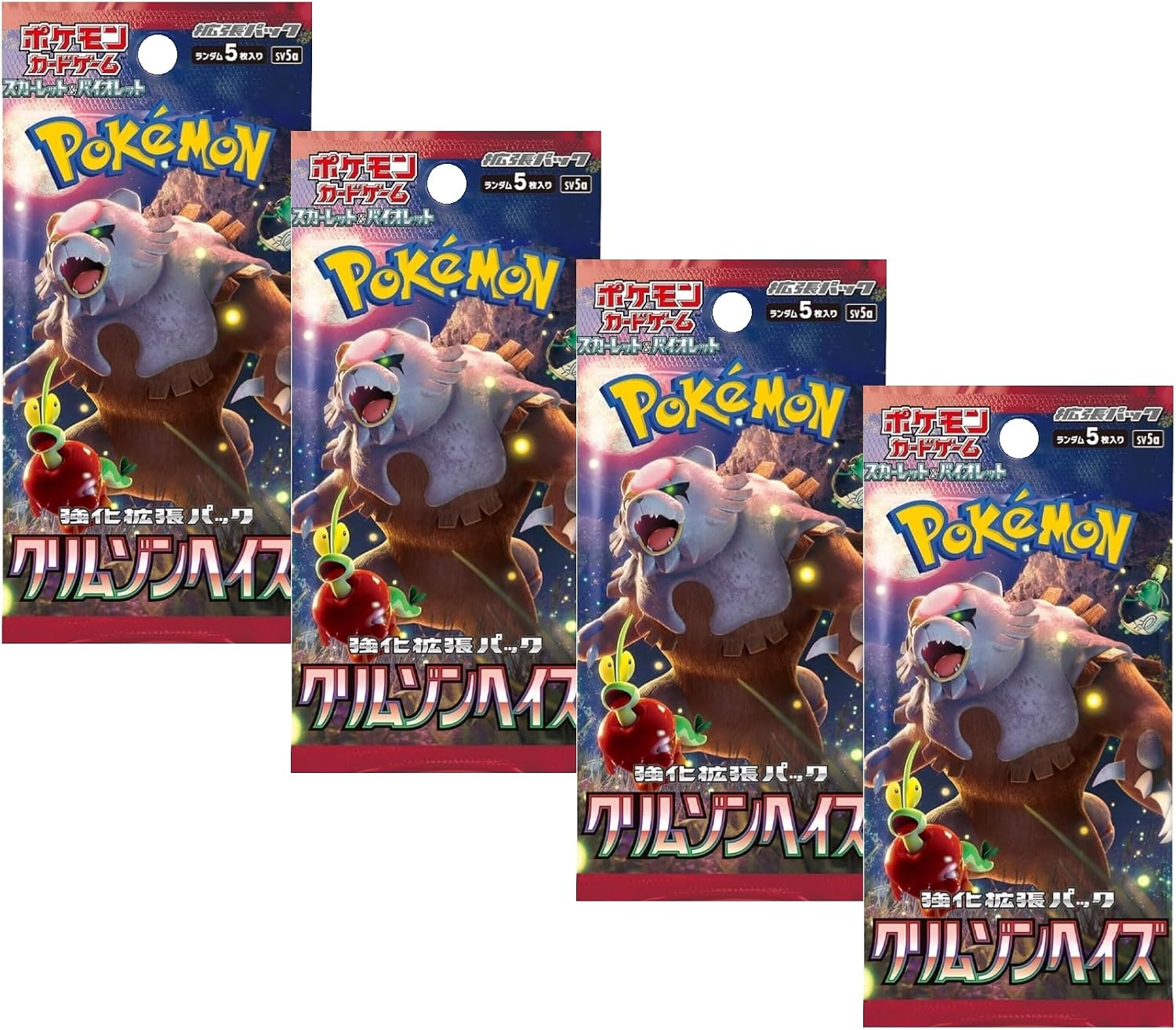 Pokemon TCG Crimson Haze Booster Packs x4 Twilight Masquerade Japanese Pok mon Booster Packs Pokemon Scarlet & Violet Cards Titan Authenticated