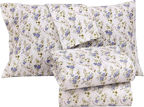 Vista 45 de RUVANTI Sábanas de franela 100% algodón King 4 piezas Celestial Stag Ciervo celestial