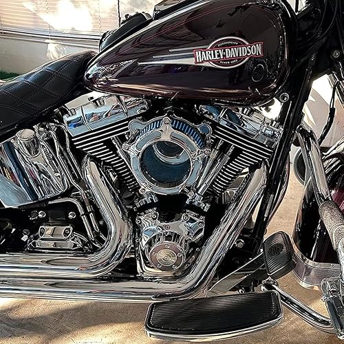 Miniatura 4 de TOPRAMETAL Filtros cromados de las tomas de aire de Clarion para Harley Touring Street Glide Flhx Road King Classic Flhrc 2008-2016
