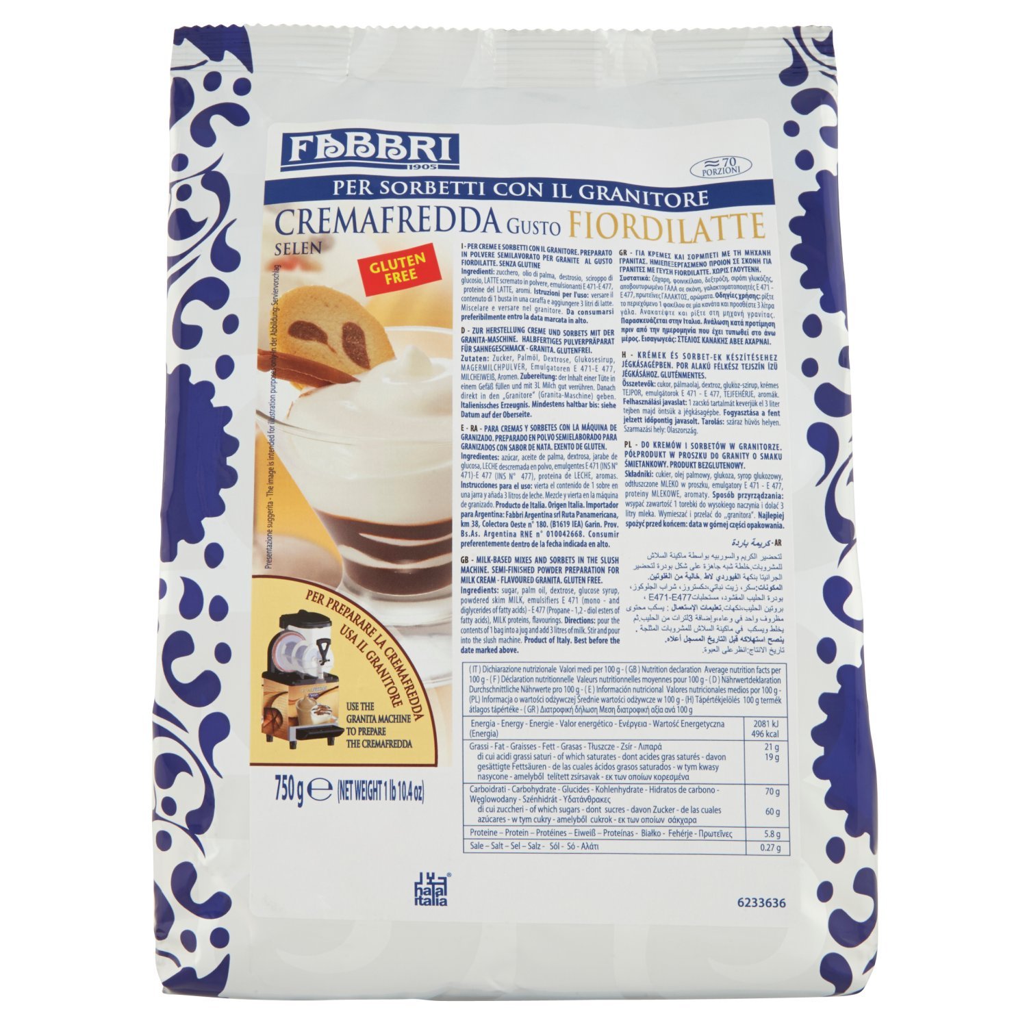 Crema fredda gusto fiordilatte fabbri confezione da 750 grammi (1000061622)