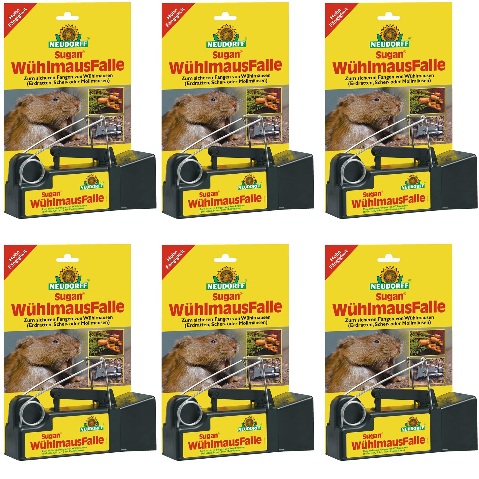6 x Neudorff Sugan – Trampa para roedores