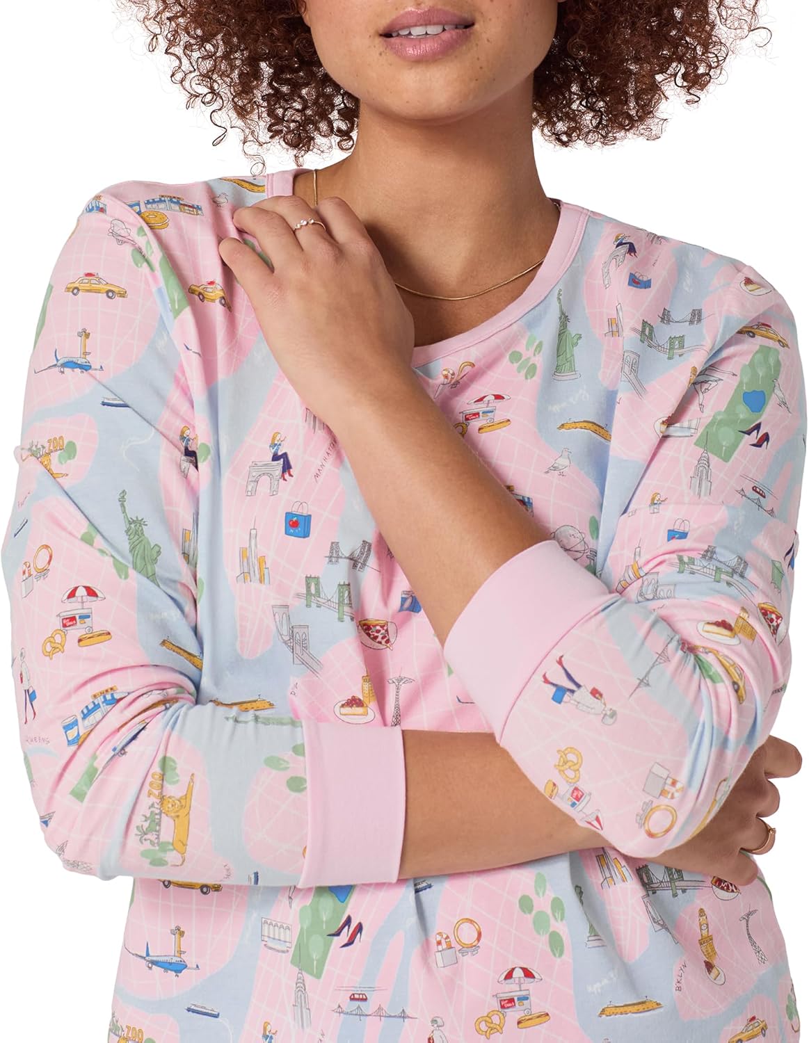 Bed Head PJs Womens Long Sleeve Pullover Pajama Shirt and Jogger Pants Set - Stretch Jersey PJ Sleepwear & Loungewear Set - Image 2