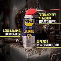 Vista 4 de WD-40 - Paquete combinado de lubricante de silicona multiuso y especialista, aerosoles inteligentes de paja de 2 maneras, fórmula original de 12
