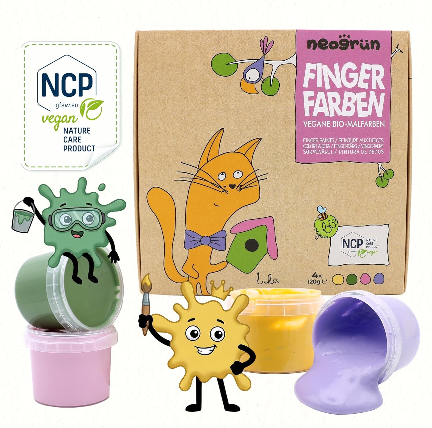 Fingerfarben 4er Set "Luka"