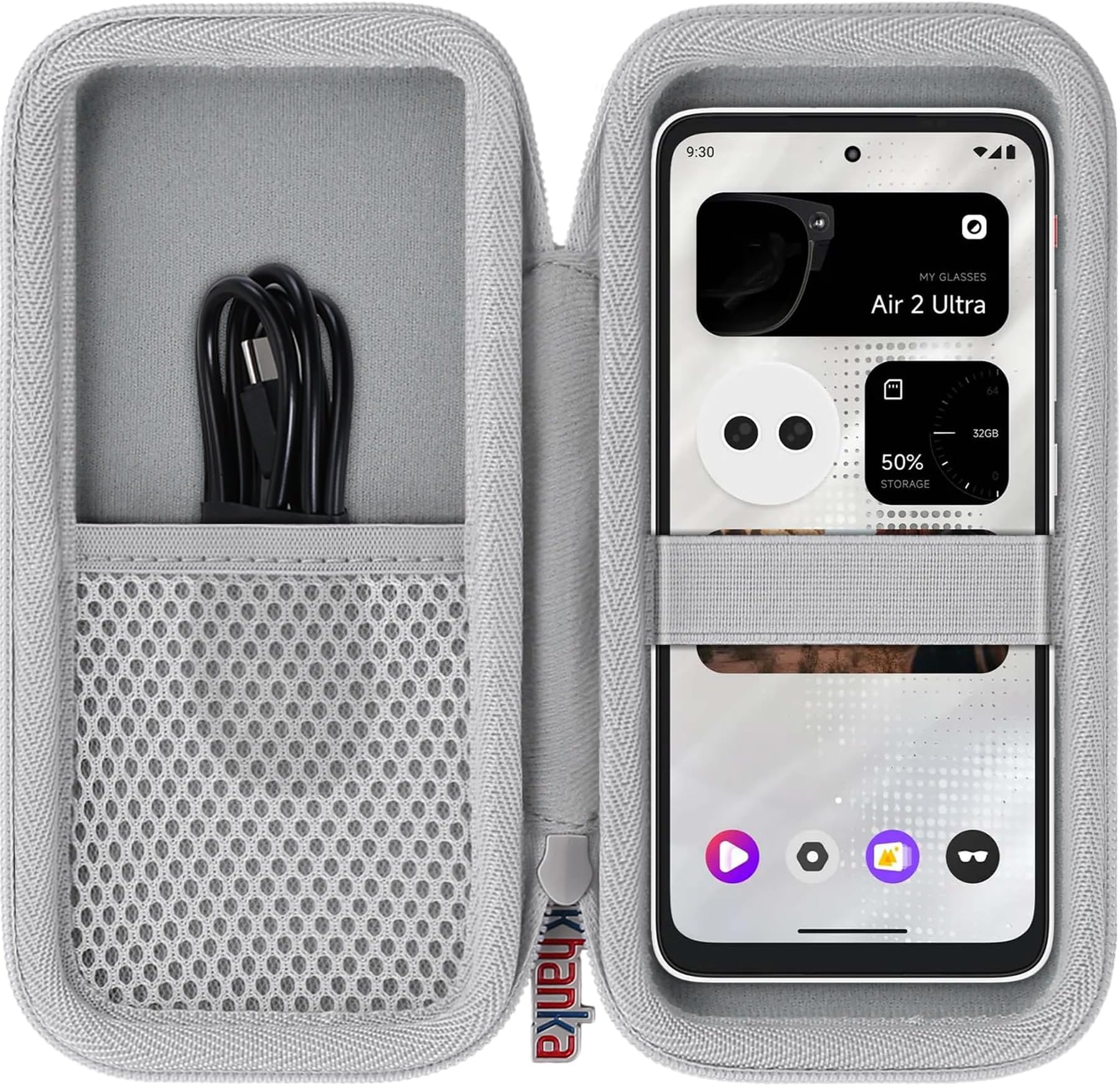 Hard Travel Case Replacement for XREAL Beam Pro,The AR Glasses Spatial Computing Companion(Gray),Case Only.