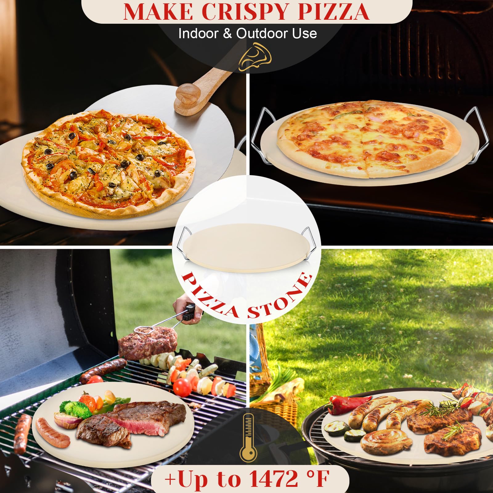 Ninja Pizza Oven OUII Pizza Peel With Cutter 12 X 14-inch Metal