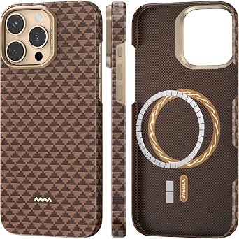 RAPTIC Aramid Fiber for iPhone 16 Pro Max Case 6.9 Inch, Compatible with MagSafe, Non-Slip & Slim Light Touch Feeling, 1500D Aramid Fiber Woven [Tactile Woven Case-Humble]