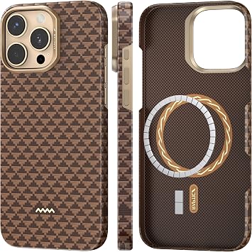 RAPTIC iPhone 16 Pro Max K l f 6,9  n  i in Aramid Elyaf, MagSafe ile Uyumlu, Kaymaz ve  nce Hafif Dokunma Hissi, 1500D Aramid Elyaf Dokuma [Dokunsal Dokuma K l f-M tevaz ]