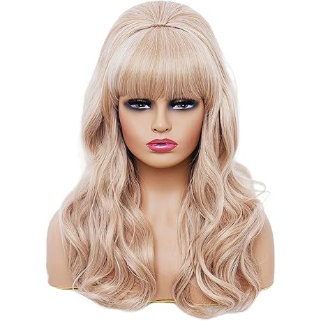 Long Strawberry Blonde Mixed Wig with Bang