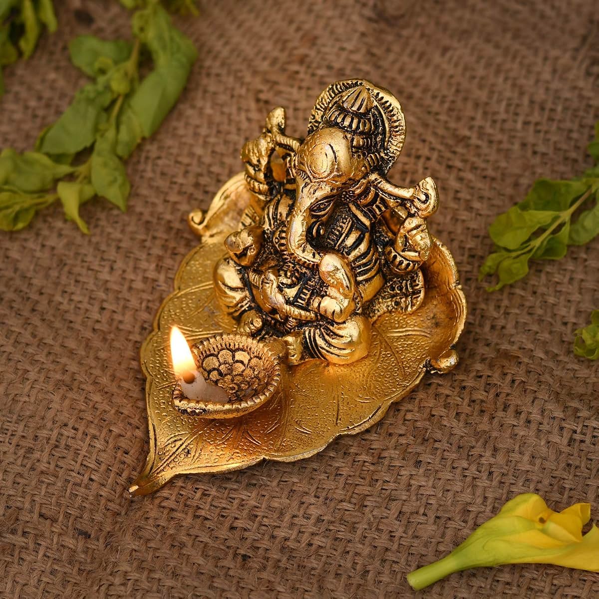Golden Metal traditional diya lamp