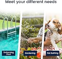 Vista 5 de GLACIER FRESH Filtro previo para extremo de manguera de jardín para piscina, jacuzzis, spa, piscina inflable, estanques, reduce enormemente el mal