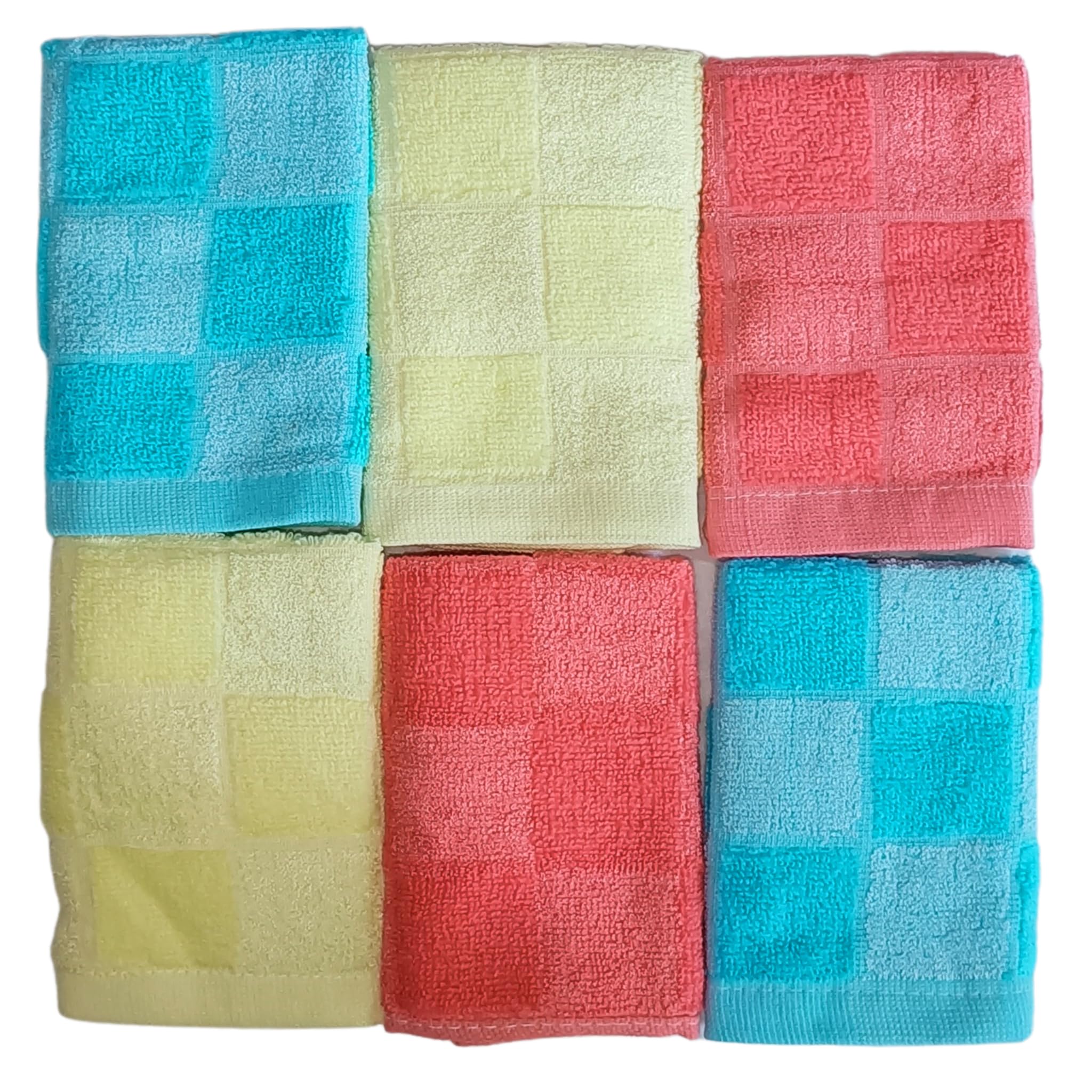 Face Towel Handkerchief Rumal 400GSM Soft and Absorben solid box Printed Face Towels for girls Women's, Kids and Newborn Babies Set of 3 Multicolor-image-36