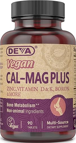 Deva Vitaminas veganas Cal-Mag Plus Tablet, 90 unidades