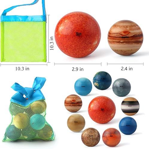 Miniatura 4 de Juguetes de planetas del sistema solar para niños, juguetes sensoriales educativos STEM para niños autistas, no tóxicos, bola de limo de astronauta