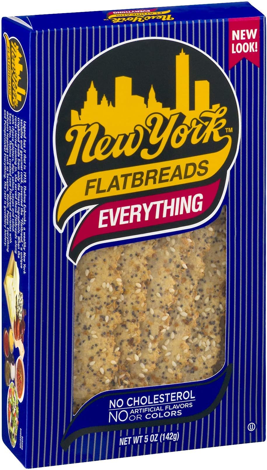 New York All Natural Flatbreads, Everything, 5 Ounce