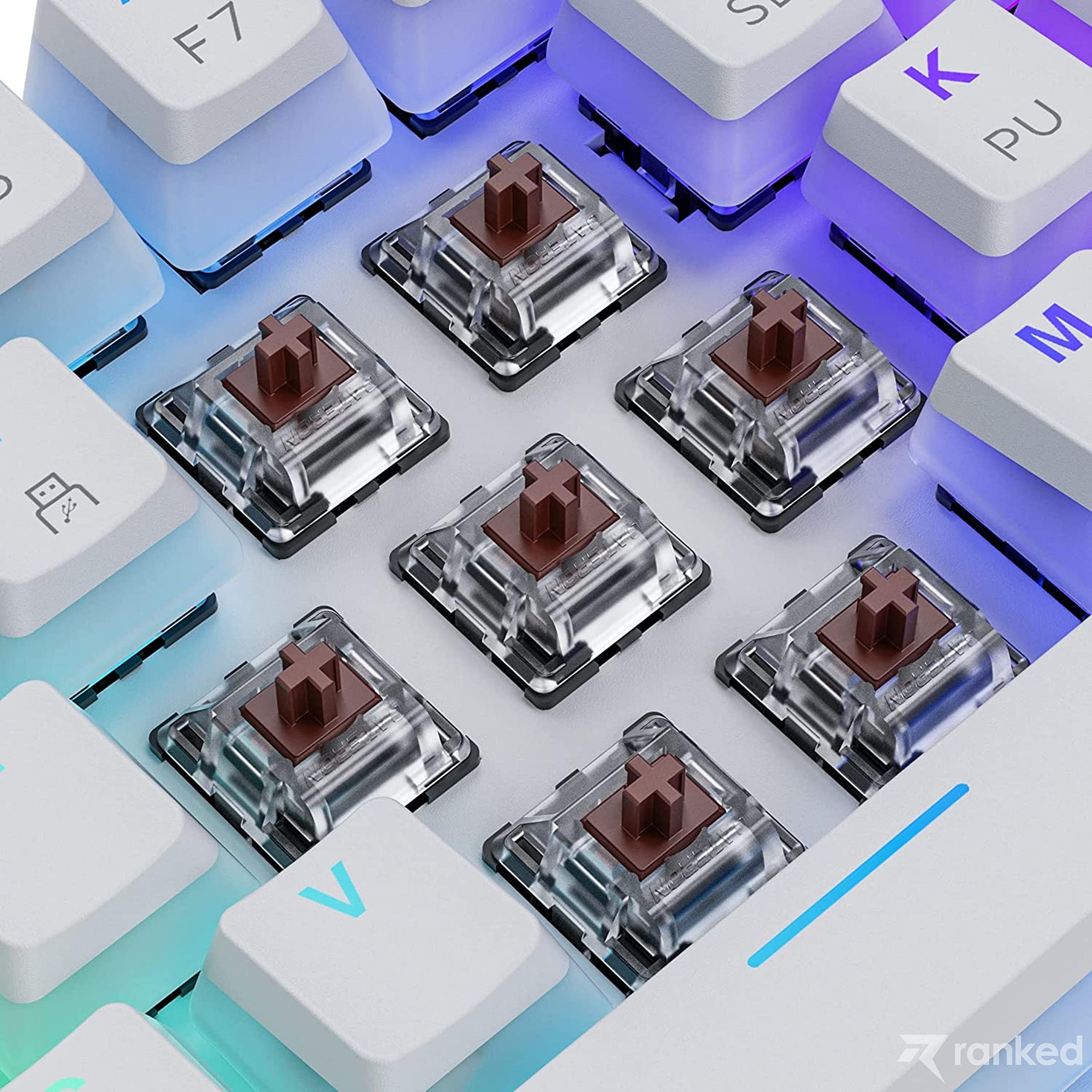 Ranked Gateron ks-15 Switches Optiques RGB pour Claviers Gaming Mécaniques | Plate Mounted (Gateron Optical Brown, 90 Pcs)