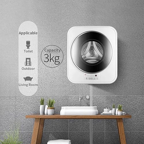 Miniatura 2 de Mini lavadora y secadora de 6.6 lbs, ropa interior de pared calcetines lavadora pequeña máquina de lavandería doméstica, cocción y lavado a alta