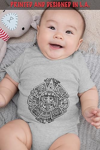 Miniatura 3 de ShirtBANC Body gráfico de calendario maya, cultura mixteca inca azteca, 6-24 meses