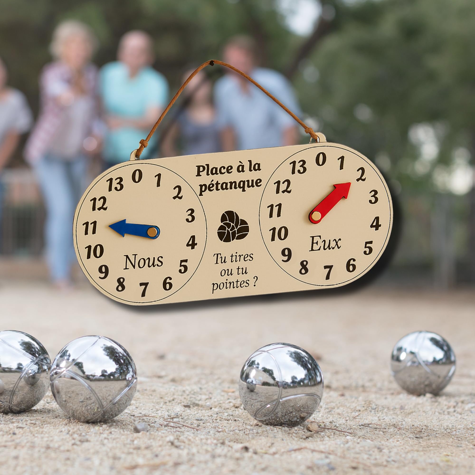 Tableau Marqueur De Score Pétanque EQUIK – Bois, 0 à 13, 30x13 Cm – Cadeau Homme, Fête Des Pères