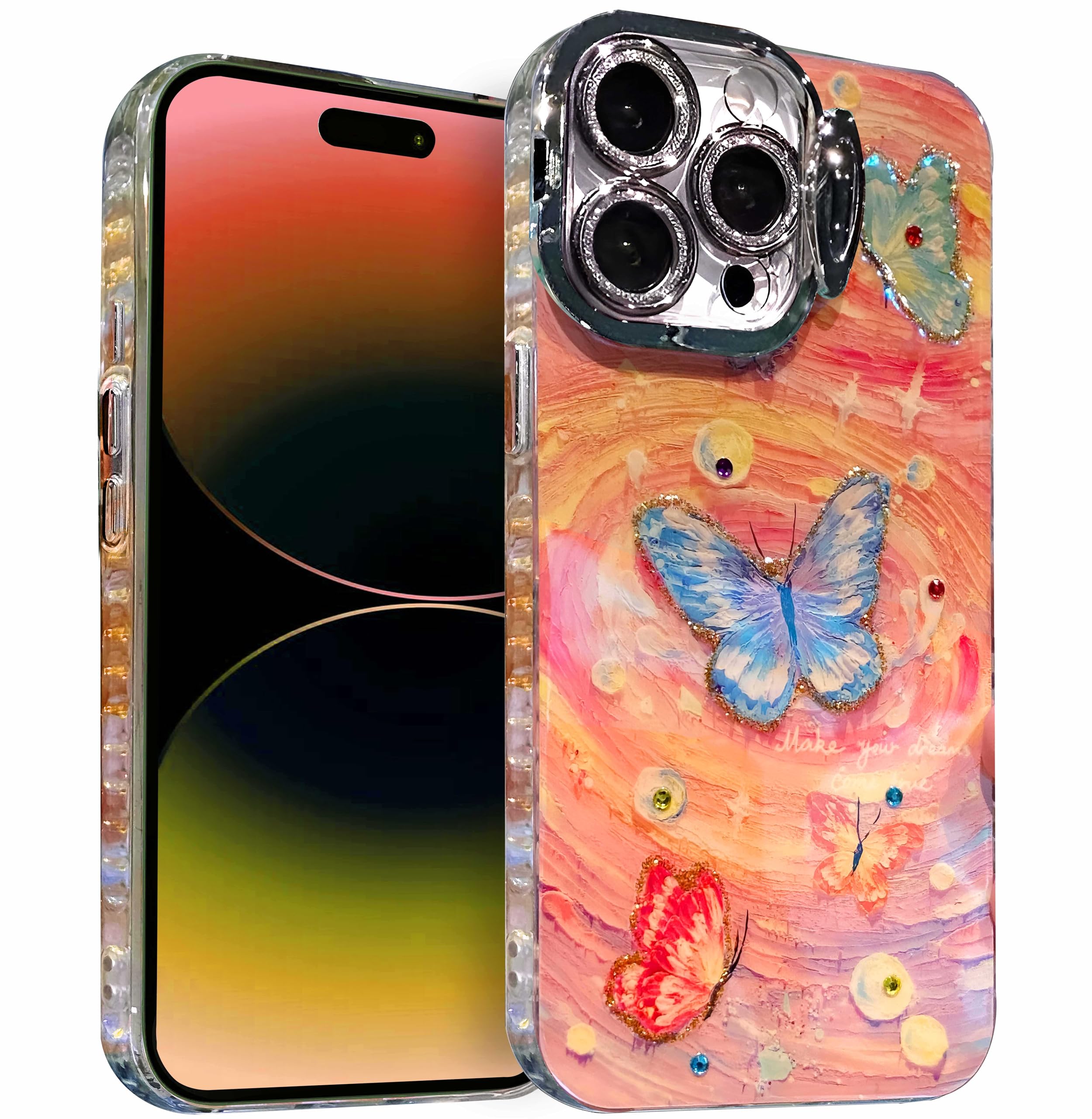 Coque iPhone 16 Pro Max Design05 robuste à paillettes durables - 8