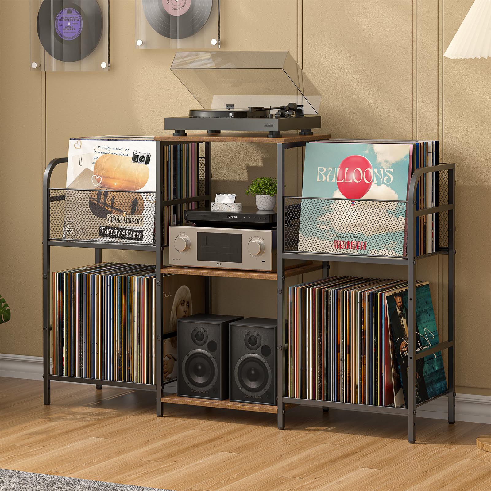 Soporte giratorio para discos de vinilo