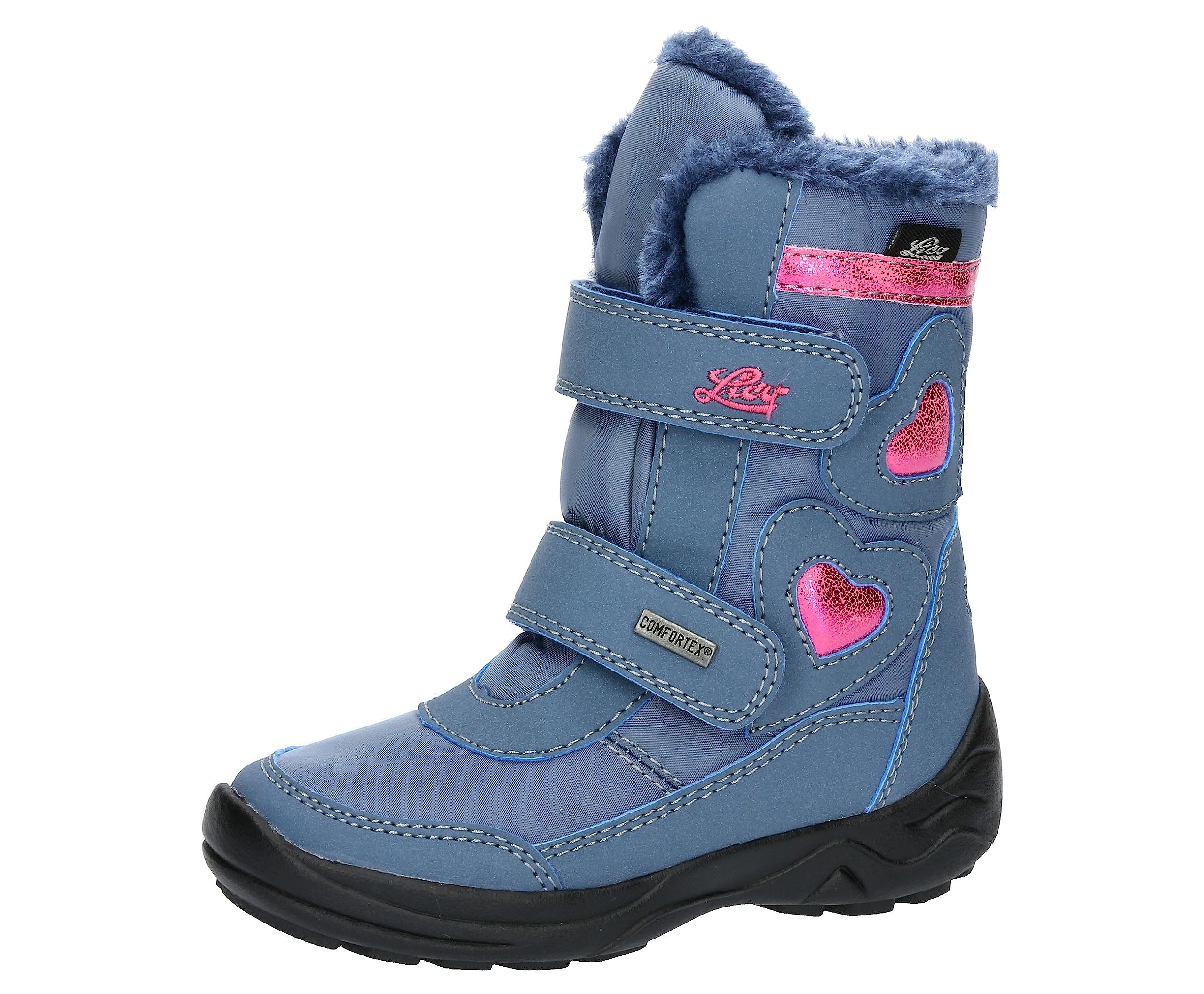 Lico Girls' Ingra V Snow Boots, Blue Pink, 8 UK Child