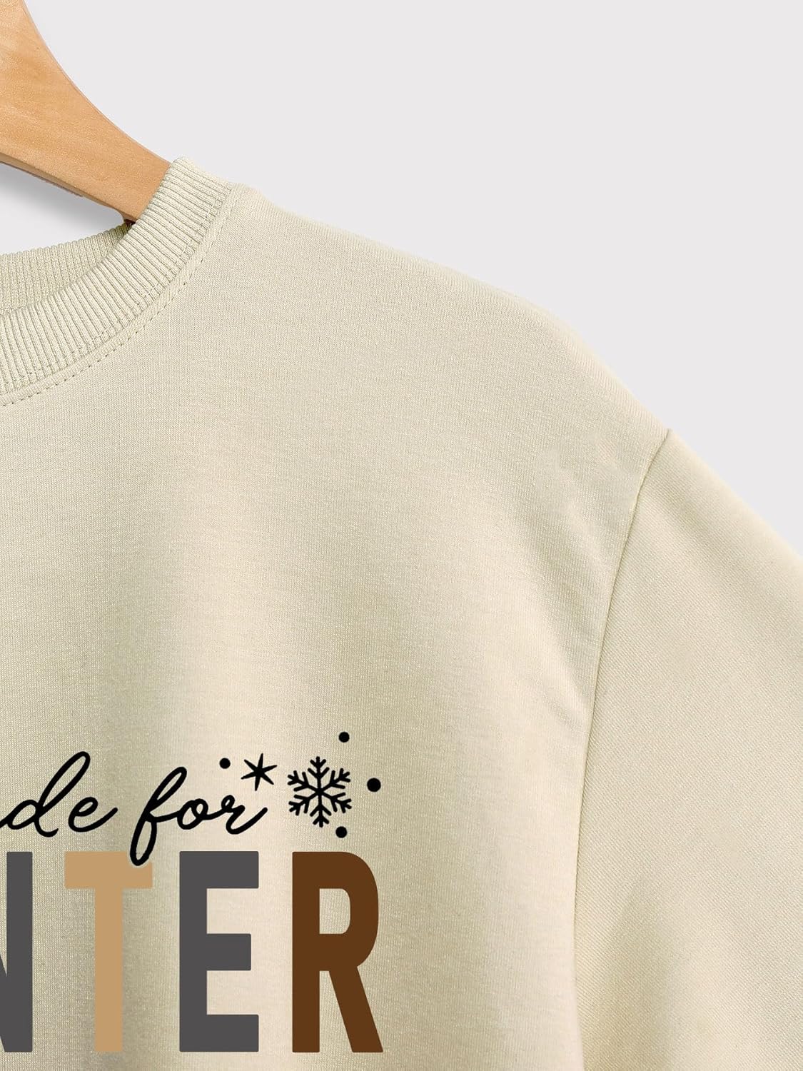 Women Not Made for Winter Sweatshirt Funny Winter Long Sleeve Shirt Letter Graphic Crew Neck Pullover Tops - Image 4