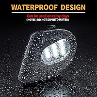 Vista 5 de Gempro Juego de 2 lámparas LED para espejo lateral para Dodge Ram 2010-2019 1500 2500 3500 4500 5500 luces de espejo de remolque, 6000 K diamante