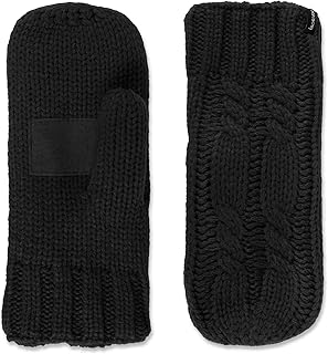 Women's Chunky Cable Knit Sherpasoft Mittens