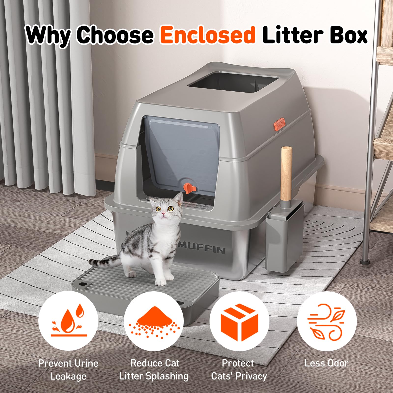 Lid Covered Cat Litter Box Walmart SOLOWINNER Stainless Steel