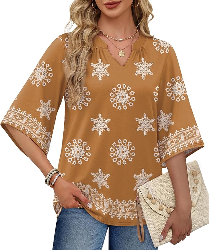 V Neck Boho Top