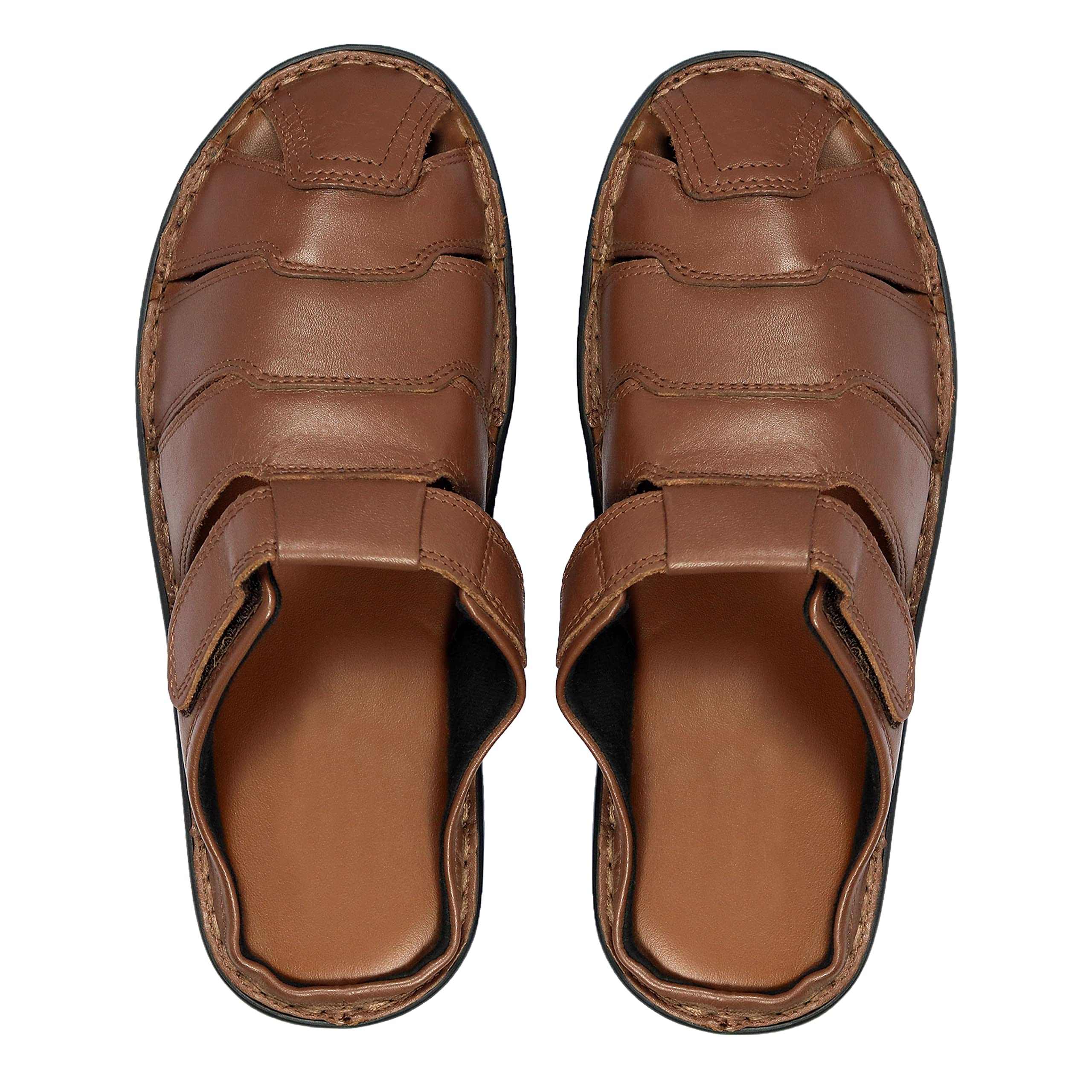 McParkar Genuine Leather Mens Flip-Flops Casual Slippers/Floaters for Office or Daily Use Outdoor/Indoor (Dark Brown) (numeric_9) (B09LYMSLSB) Amazon Price History, Amazon Price Tracker