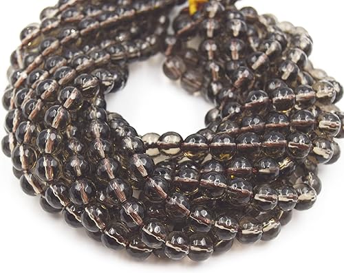 Cuentas de cuarzo ahumado  Cuentas de piedras preciosas de cuarzo ahumado natural facetadas  0.157 in, 0.236 in, 0.315 in y 0.394 in  Vendido por