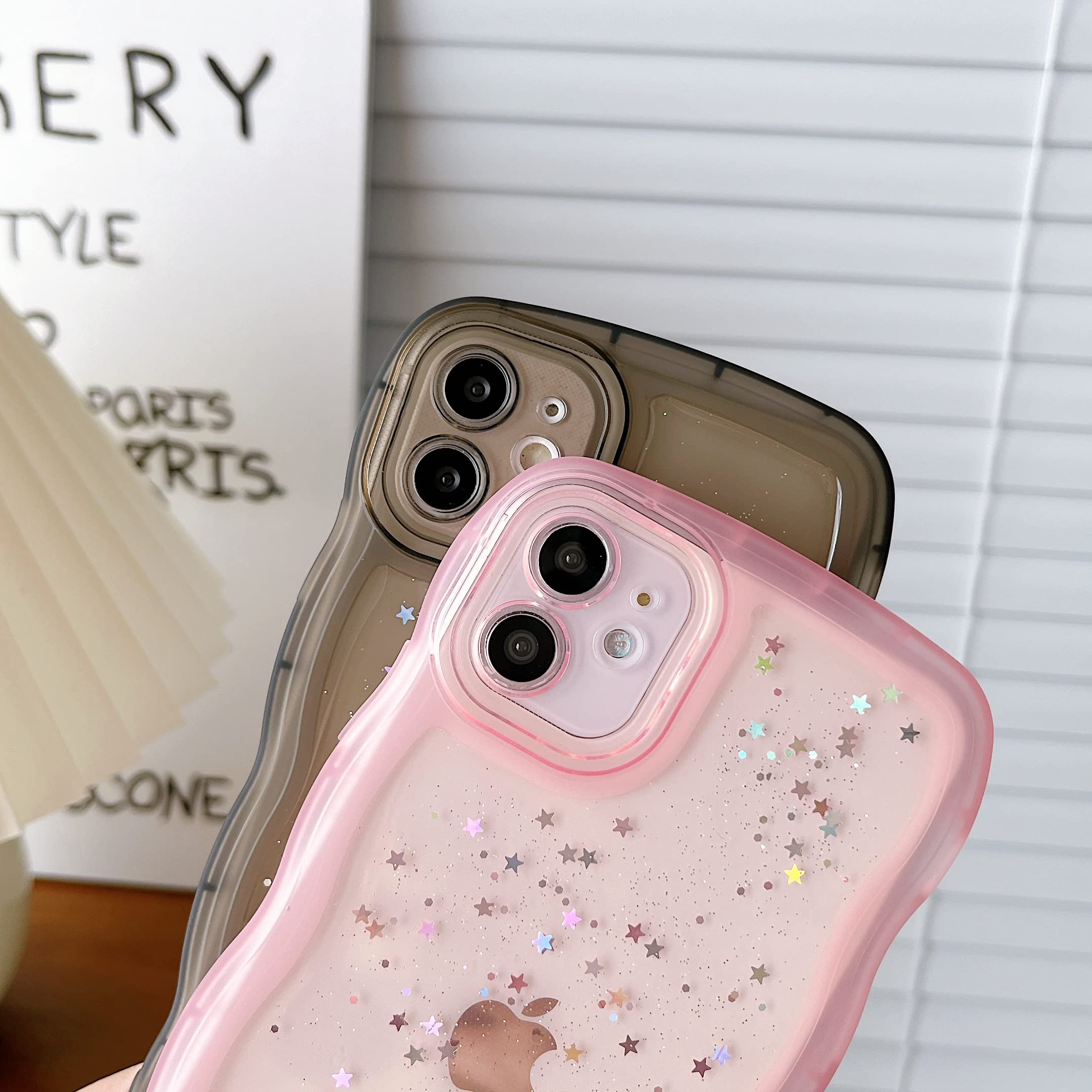 Qokey Capa para iPhone 11 de 6,1 polegadas com design ondulado