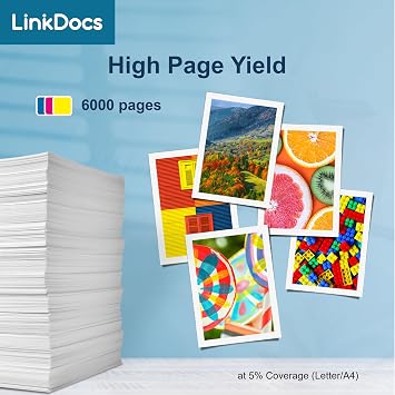 LinkDocs Remanufactured 981A 981 Cyan Ink Cartridges Compatible for HP 981A C J3M68A Used with HP PageWide Enterprise Color 556dn 556 Flow MFP 586dn 586f 586 Printer