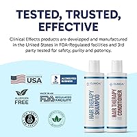 Vista 8 de Clinical Effects Set de champú y acondicionador de terapia capilar – Champú y acondicionador para el crecimiento del cabello – Biotina, Saw Palmetto
