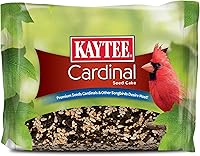 Kaytee Cardinal Seed Cake 1.85 lbs - Black Oil Sunflower Safflower Blend to Attract Red Cardinals & Songbirds