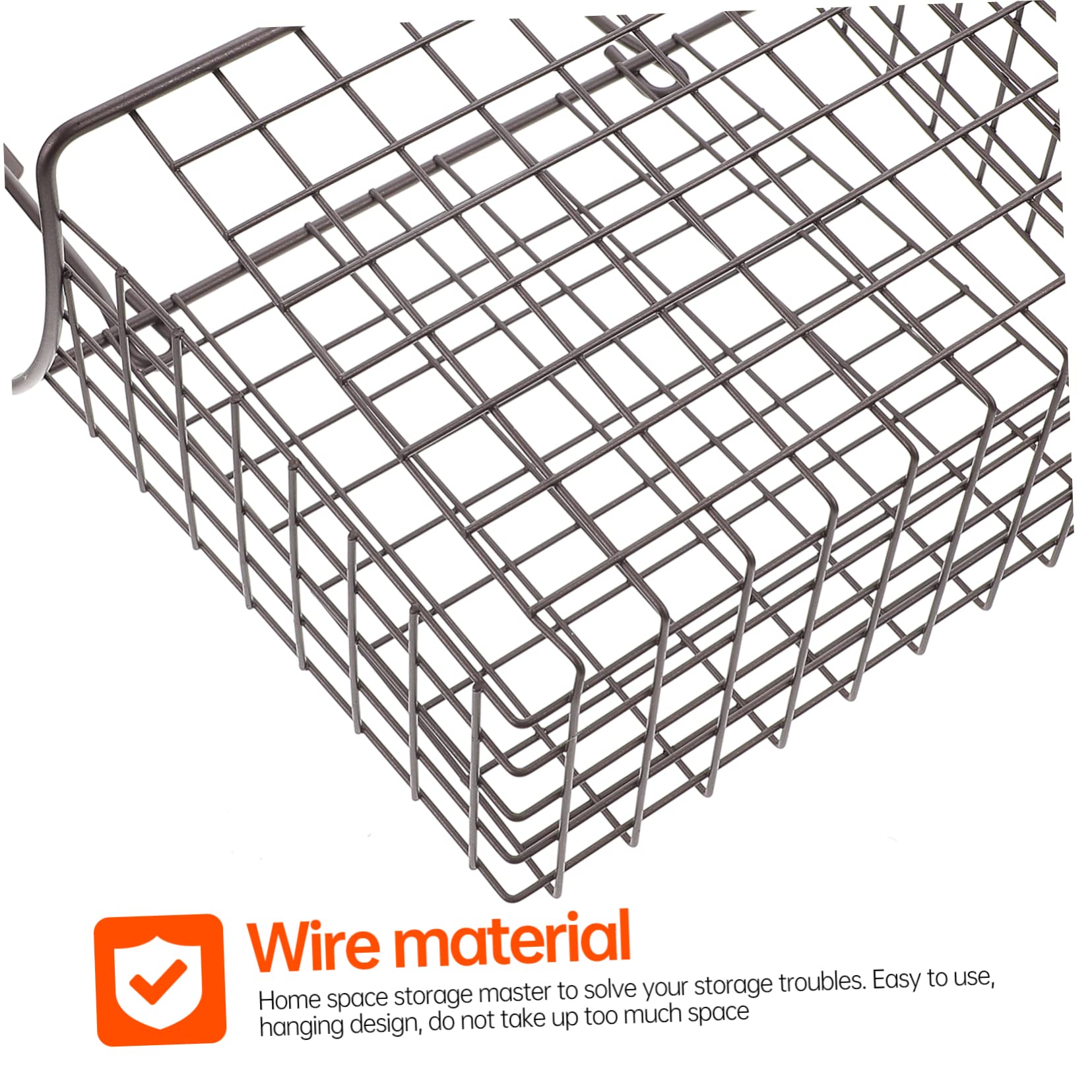 Cesta Almacenamiento Alambre para Puerta Hierro de Colgante para Diseño Ahorrador de Espacio Elegante en Armario y Cocina y Hogar