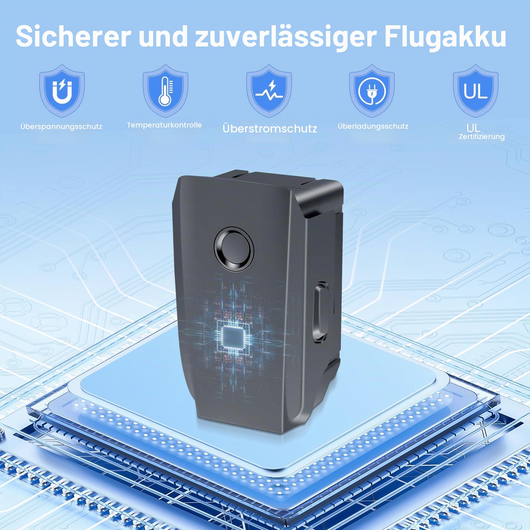 Fantasyo Mavic 2 Akku, 3850 mAh, intelligenter Flugakku, 2 Stück, kompatibel mit DJI Mavic 2 Pro, Mavic 2 Zoom, Mavic 2 Enterprise Advanced