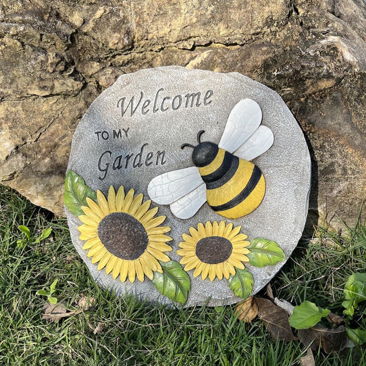 Artibetter Pietra Decorativa a Forma di Impronta in Resina per Giardino e