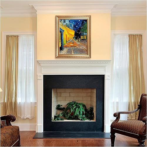 Miniatura 834 de A&T ARTWORK The Starry Night de Vincent Van Gogh. Tamaño del marco: 36 x 30 pulgadas, tamaño de la imagen: 30 x 24 pulgadas, reproducciones clásicas