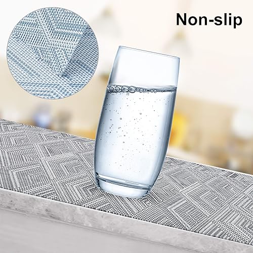 Miniatura 4 de Aofmee Juego de 6 manteles individuales resistentes al calor, manteles individuales lavables y duraderos de PVC, manteles individuales de plástico