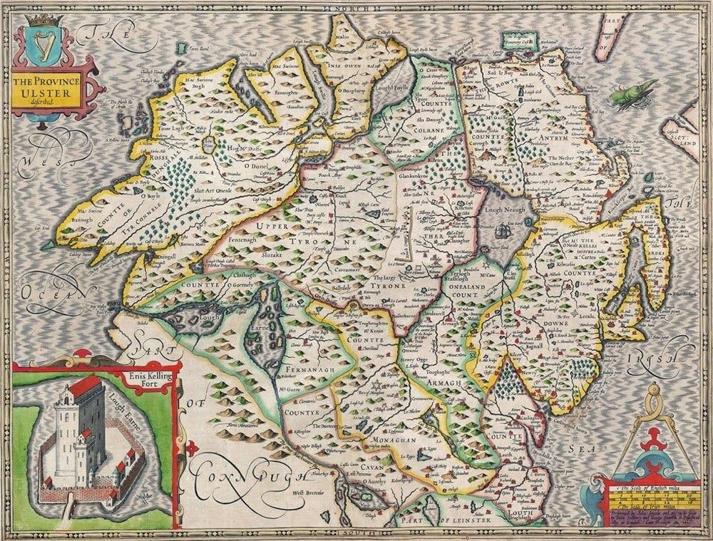 Ulster Historical Map 1000 Piece Jigsaw Puzzle (1610) - John Speed