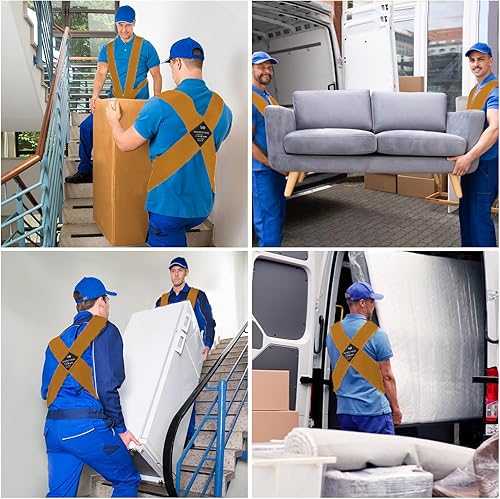 Vista 13 de Correas móviles, correas de elevación y movimiento para 2 personas, correas de elevación para 2 vehículos, correa móvil de hombro para levantar